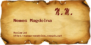 Nemes Magdolna névjegykártya