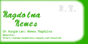 magdolna nemes business card